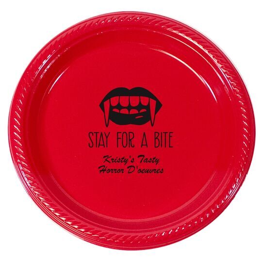 Stay For A Bite Plastic Plates